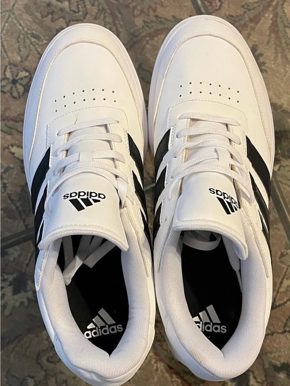Adidas Courtblock IF4033 Men’s 12.5 White Black Sneakers Court Shoes
